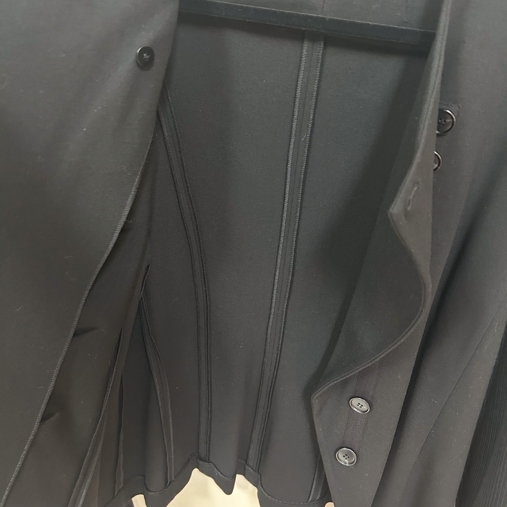 LAFAYETTE 148 Women Black Extrafine Wool Sweater sleeves jacket blazer - sz L - Picture 10 of 14